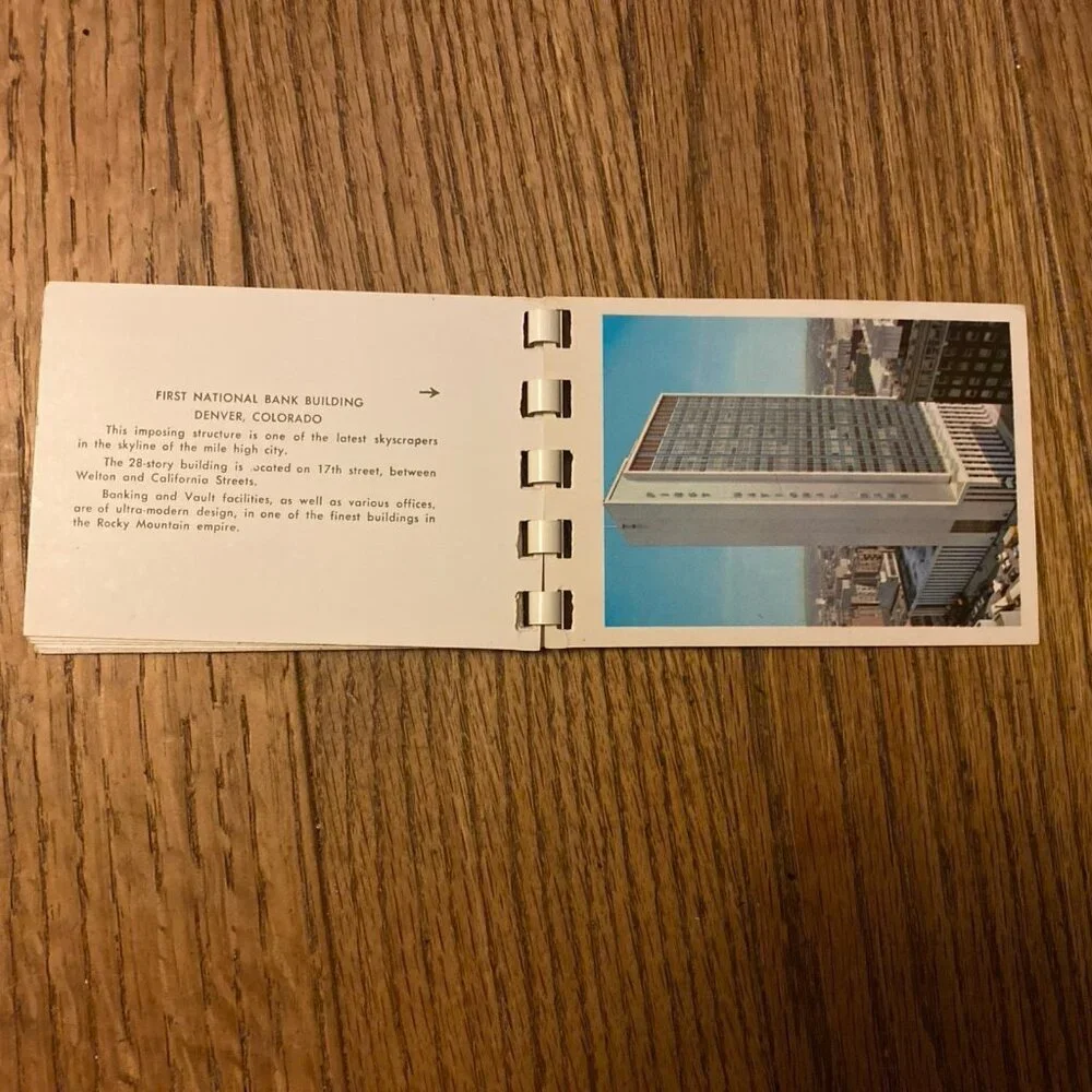 Vtg 1960s Denver Colorado Souvenir Mini Photo Postcard Book 11 Kodachrome Repros